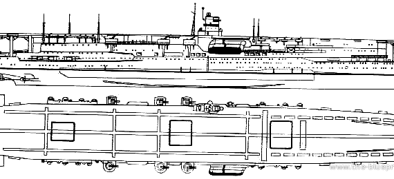 Авианосец IJN Akagi 1939 [Aircraft Carrier] - чертежи, габариты, рисунки